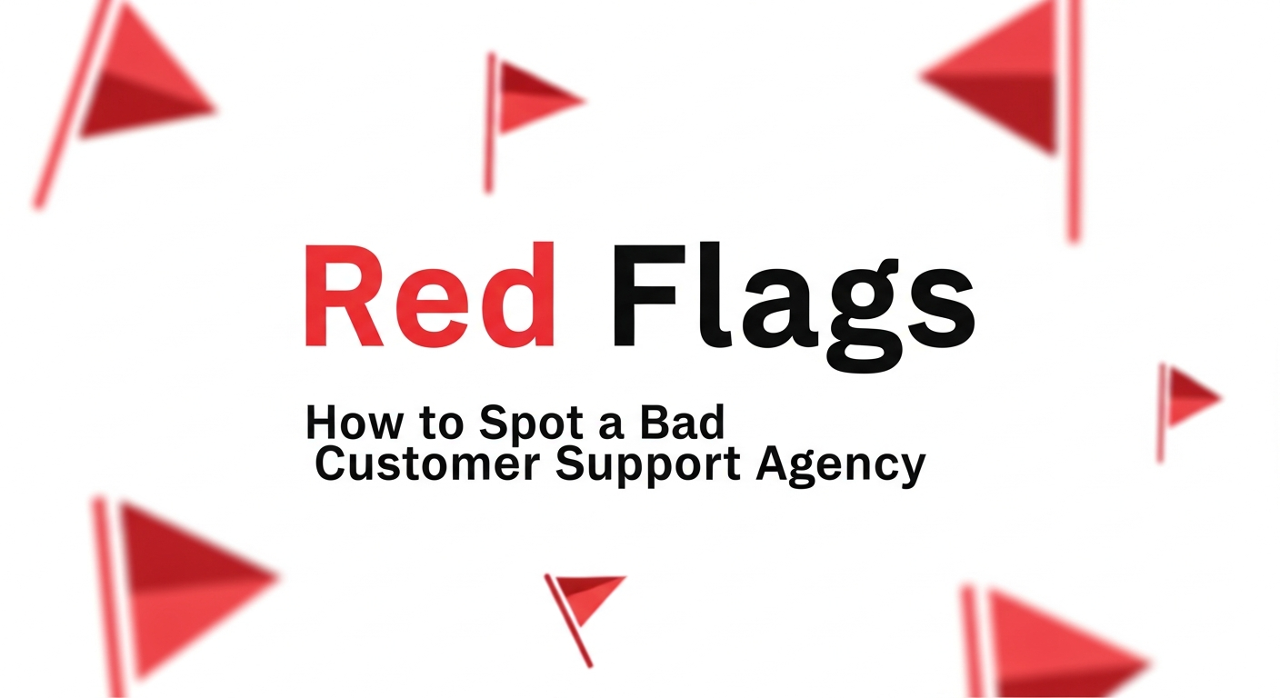 Red Flags: How to Spot a Bad Customer Support Agency Banner that reads Red Flags: How to Spot a Bad Customer Support Agency