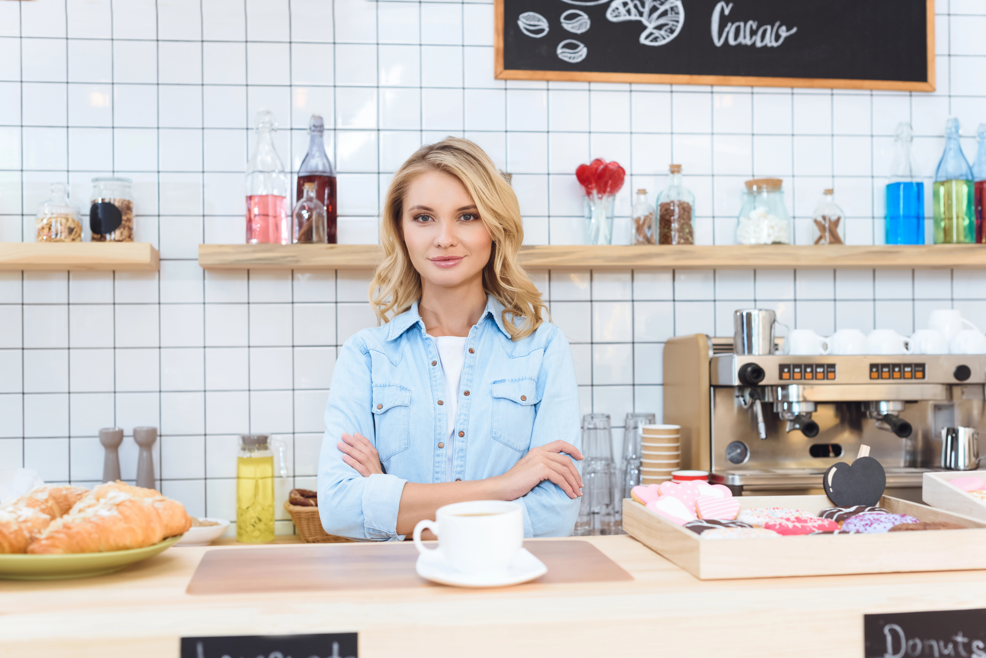 Attractive young barista