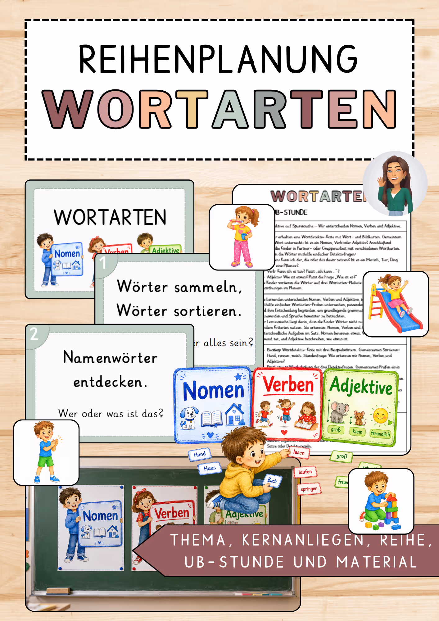 Unterrichtsentwurf Wortarten Materialpaket Unterrichtsentwurf Wortarten Materialpaket