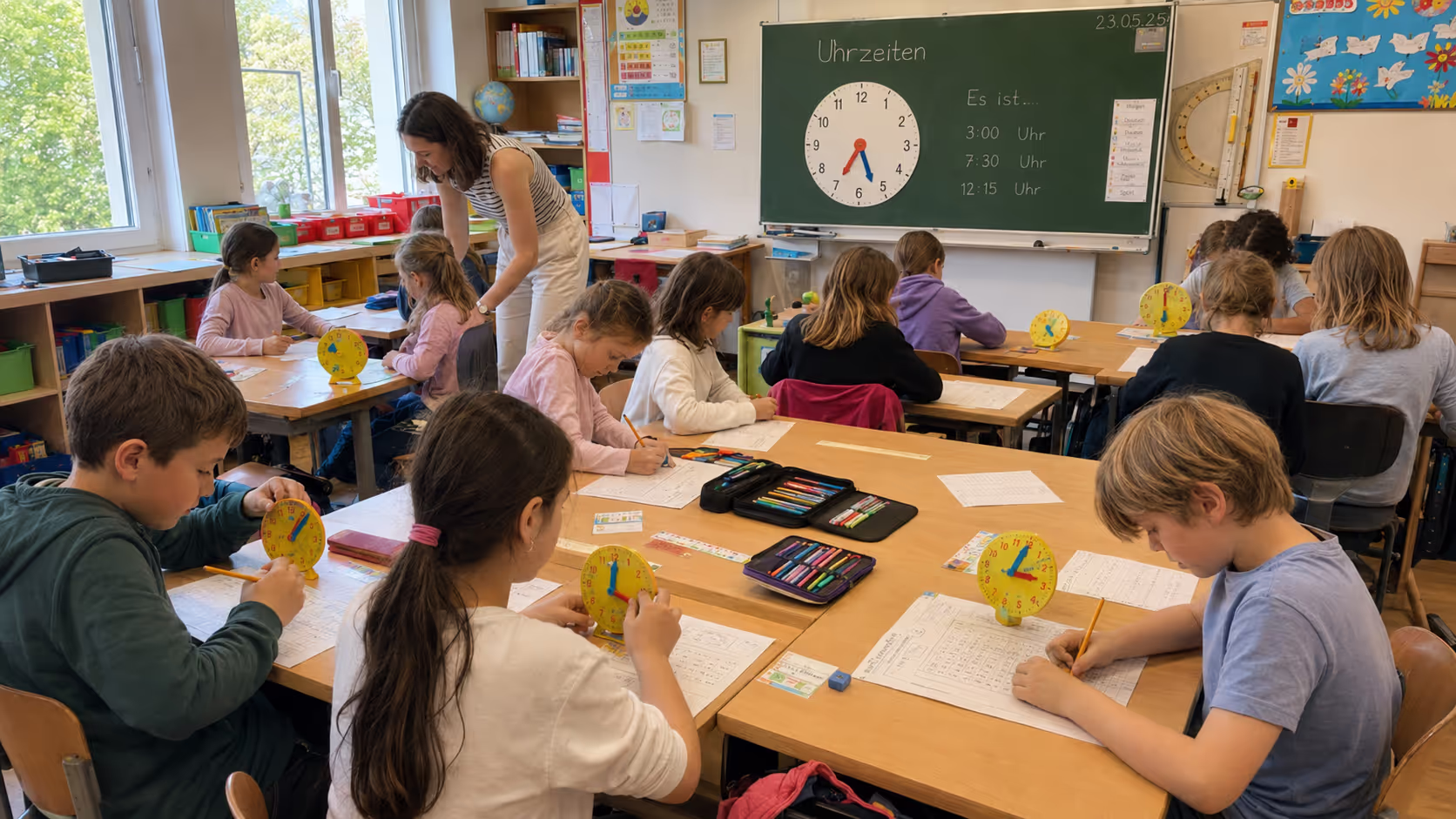 Unterrichtsentwurf Uhrzeiten