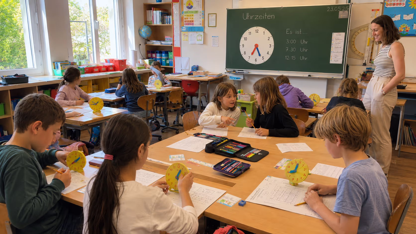 Unterrichtsentwurf Uhrzeiten
