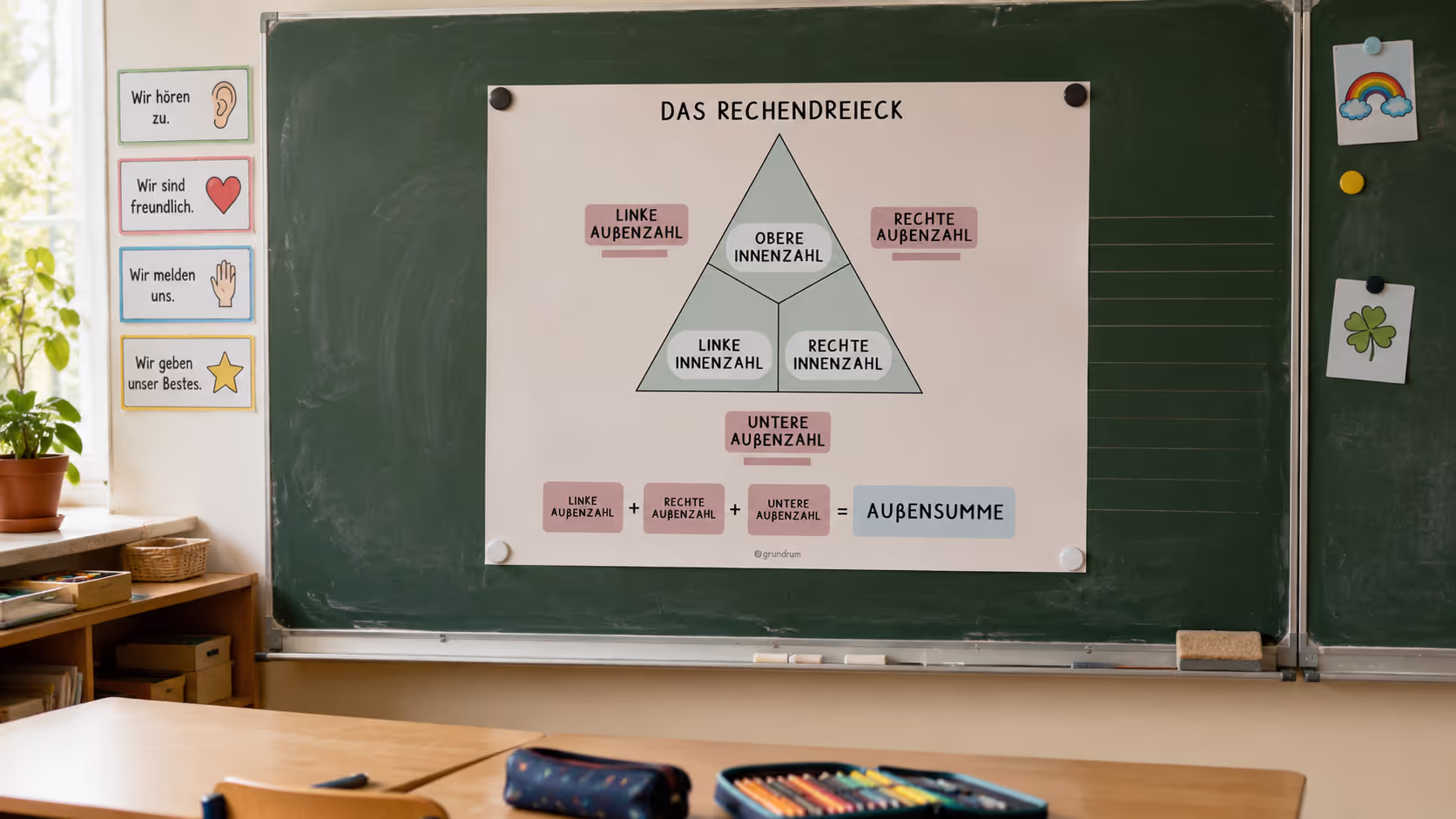 Unterrichtsentwurf Rechendreieck Material