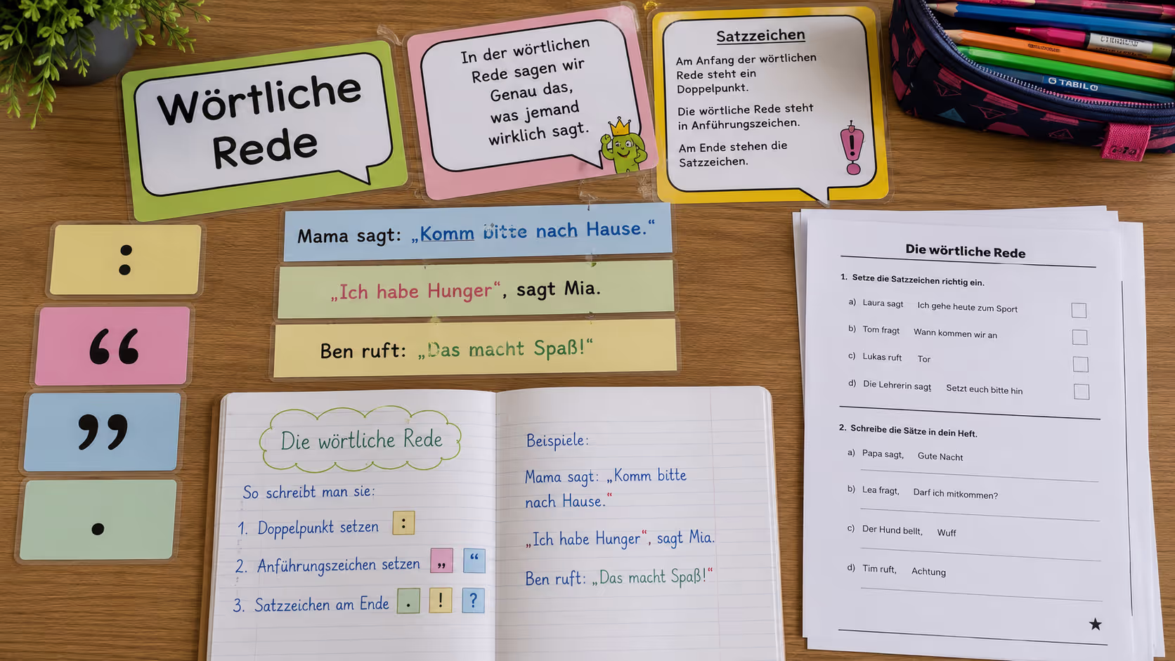 Unterrichtsentwurf wörtliche Rede