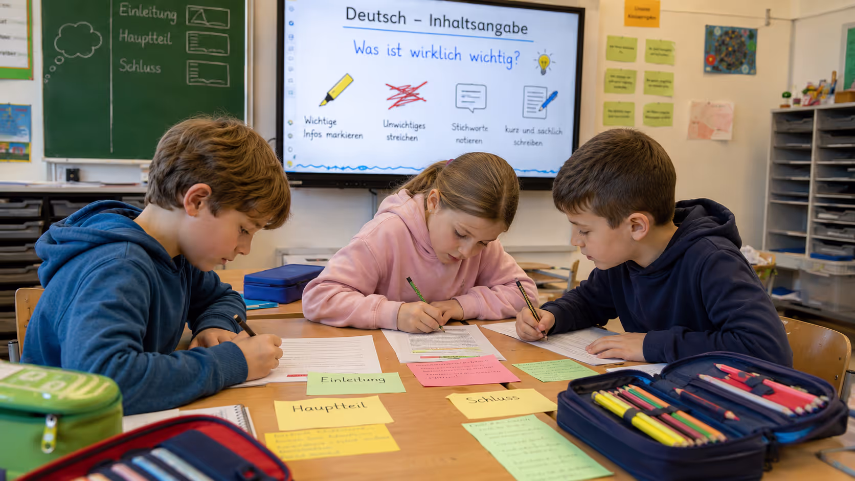 Unterrichtsentwurf Inhaltsangabe schreiben