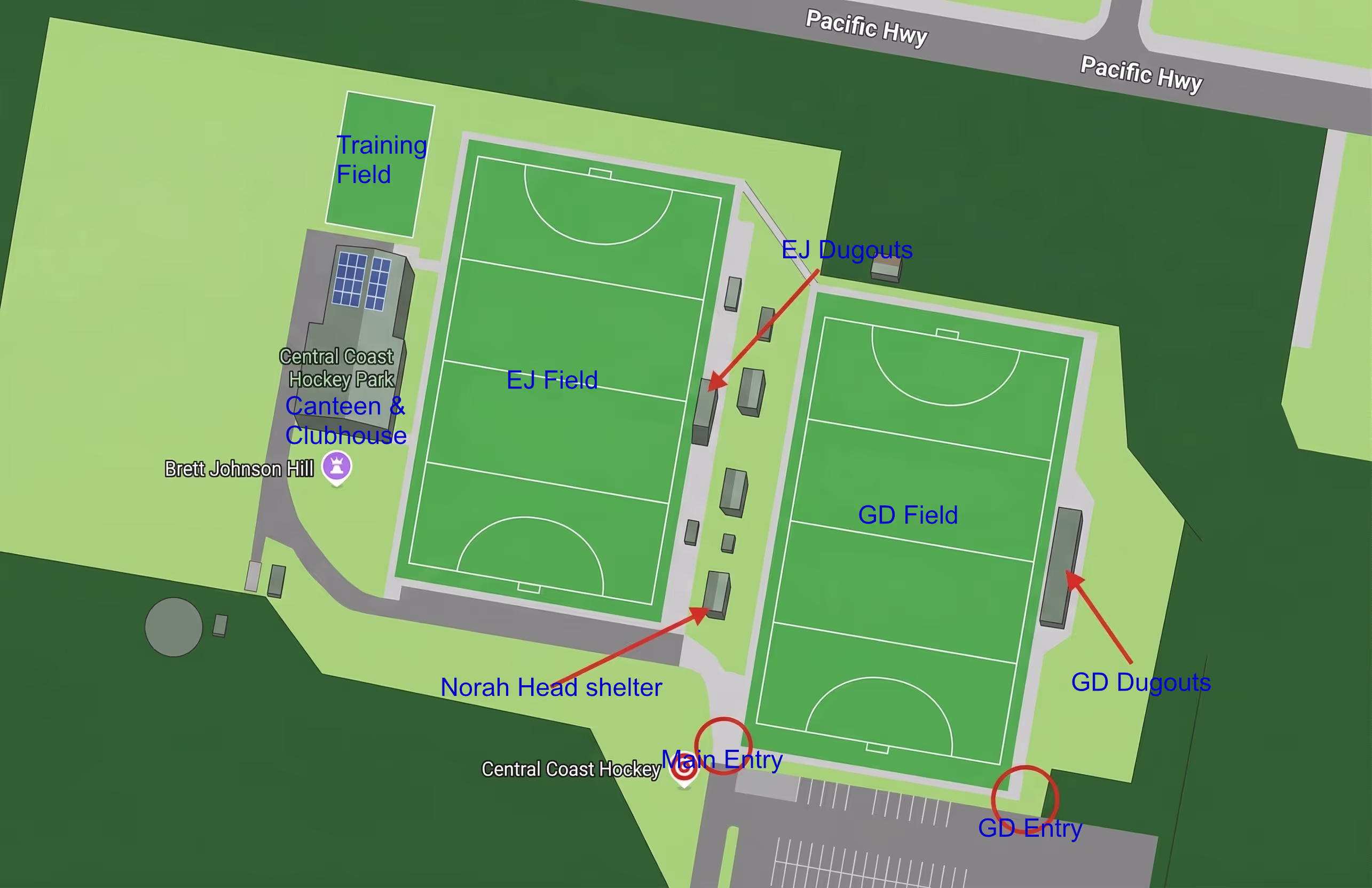 central coast hockey field
