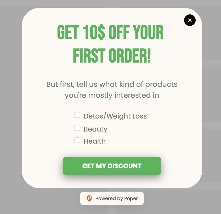 Quiz-Based Popups Quiz-Based Popups