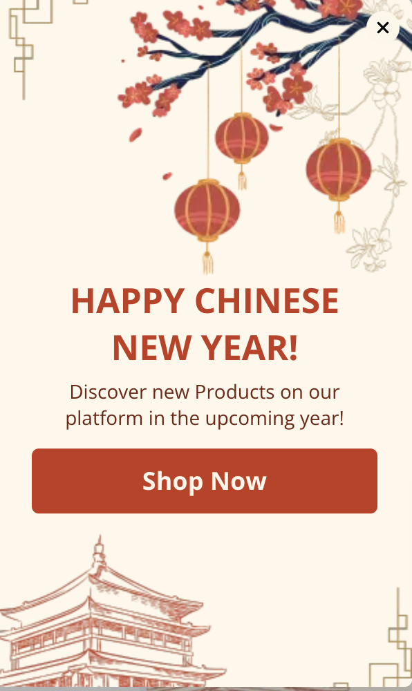 Chinese New Year Product Discovery Popup Chinese New Year Product Discovery Popup