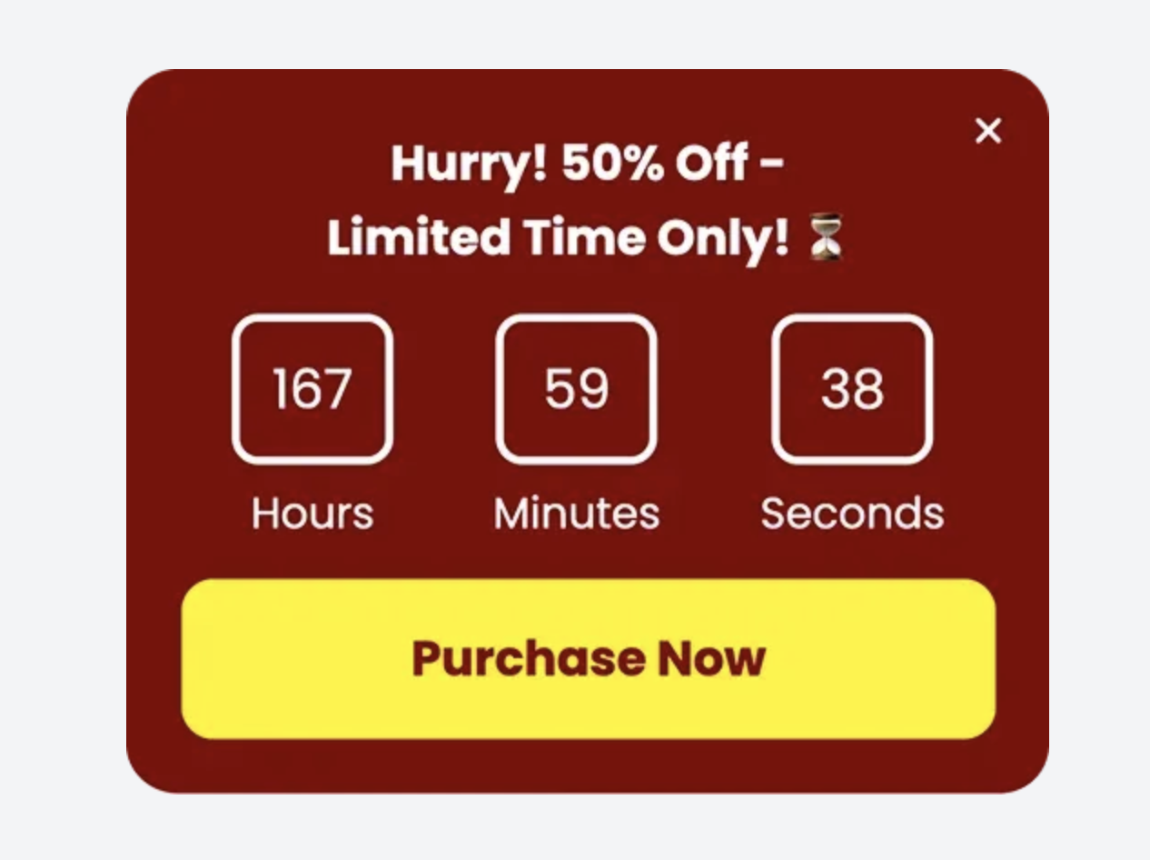Real-Time Stock or Quantity Countdown