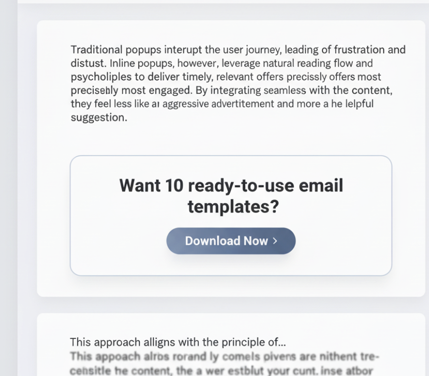 Why Inline Popups Work
