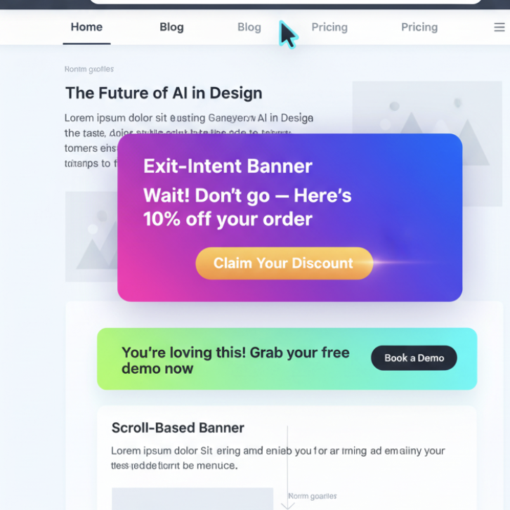 Exit-Intent and Scroll-Based Banners Exit-Intent and Scroll-Based Banners