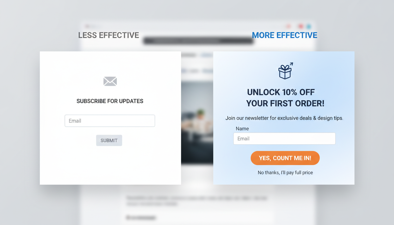 Designing Effective Email Opt-in Popups