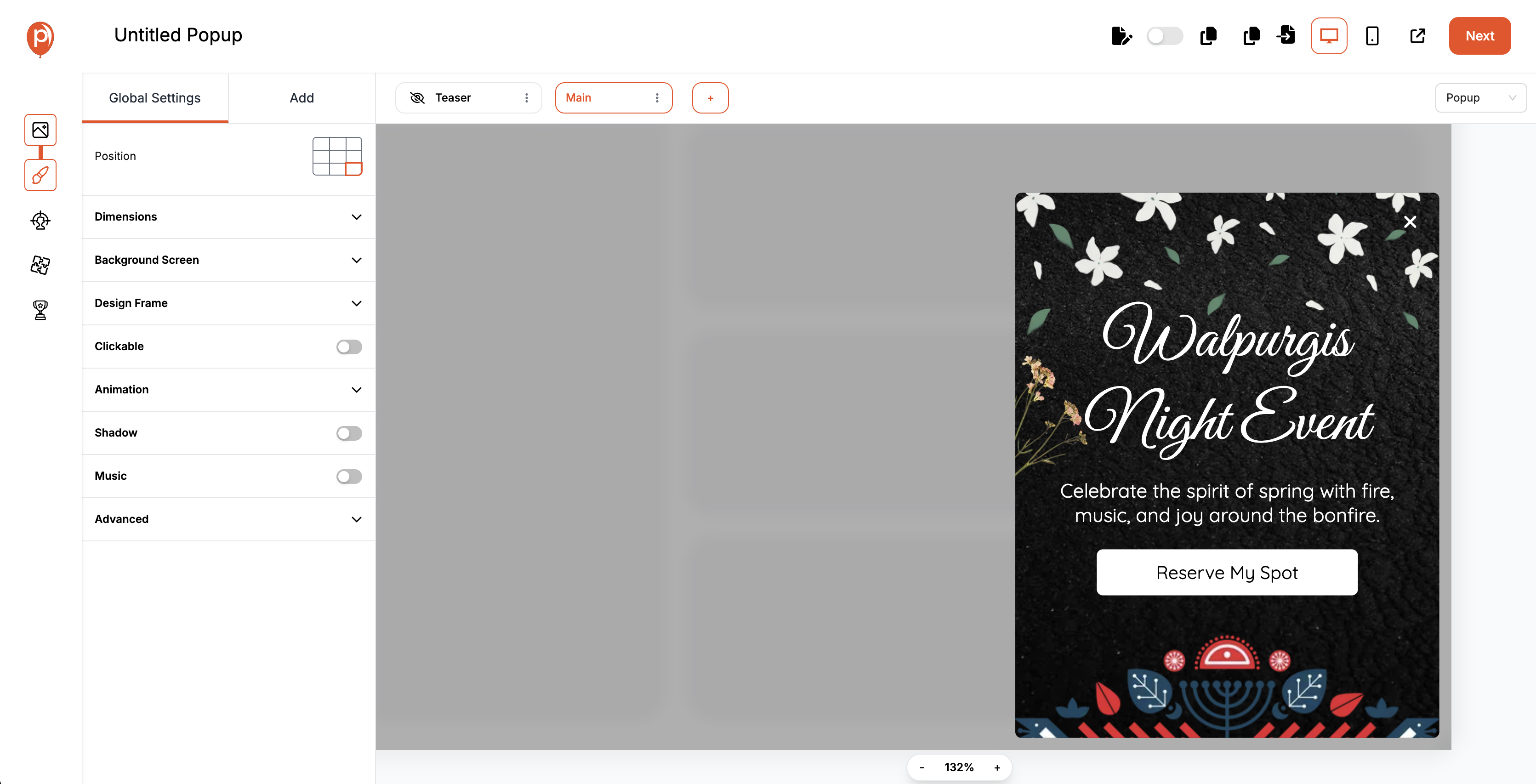 Customizing the Template
