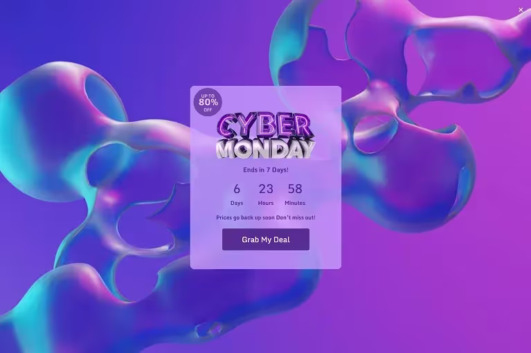 Exclusive Deal Popup for Prolonged Sessions