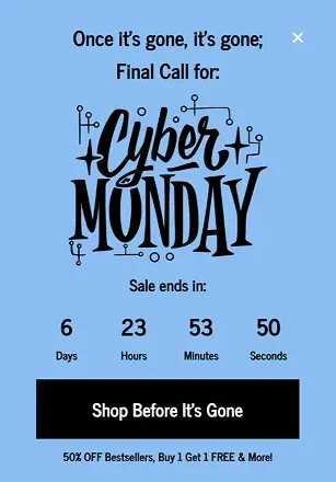 Limited-Time Flash Sale Popups
