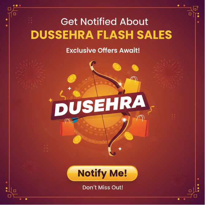 “Get Notified About Dussehra Flash Sales” Popup