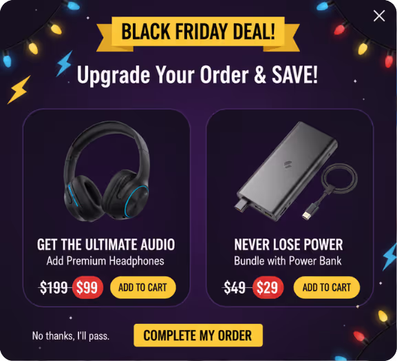 Up-Sell/Cross-Sell Popup