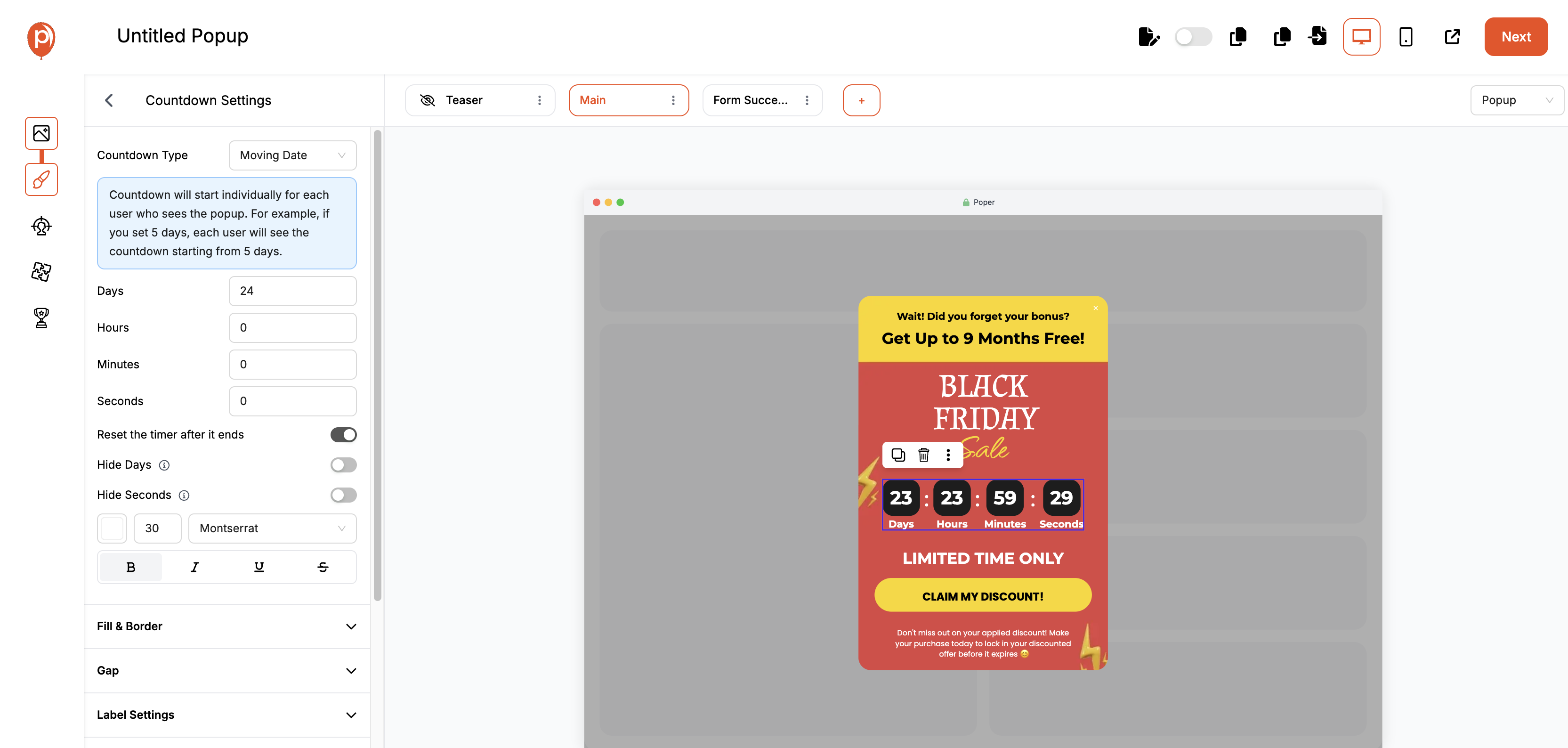 Step 4: Configuring Your Countdown
