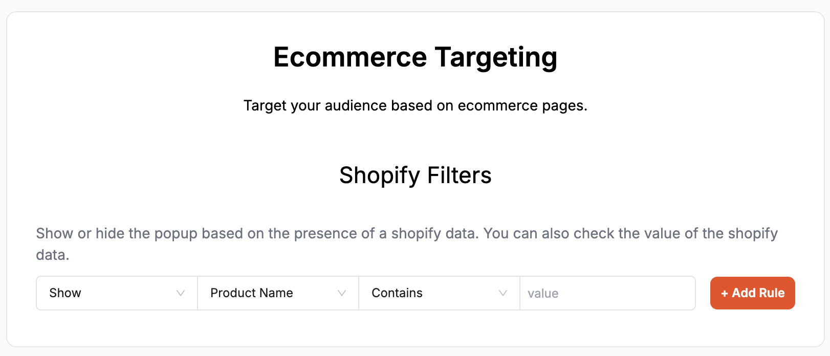 Shopify Targeting Shopify Targeting