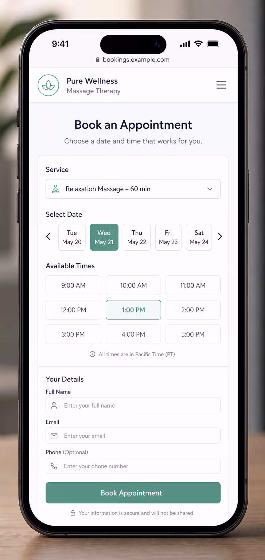 Appointment Booking in Mobile