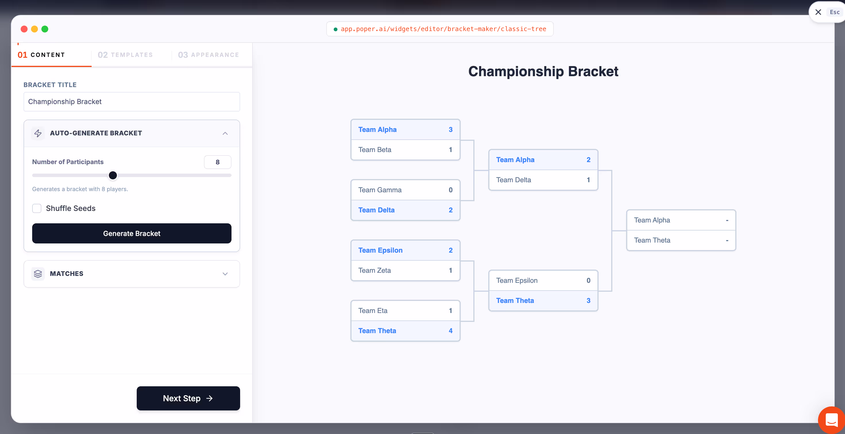 Customizing Bracket