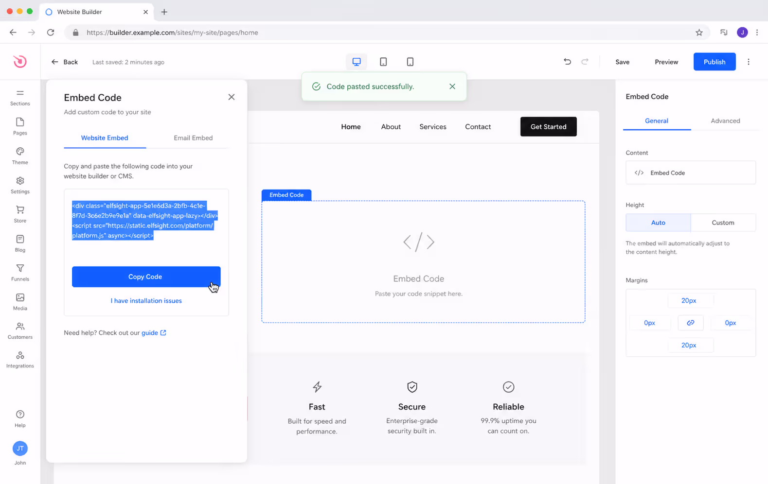Embedding Bracket on Your Website