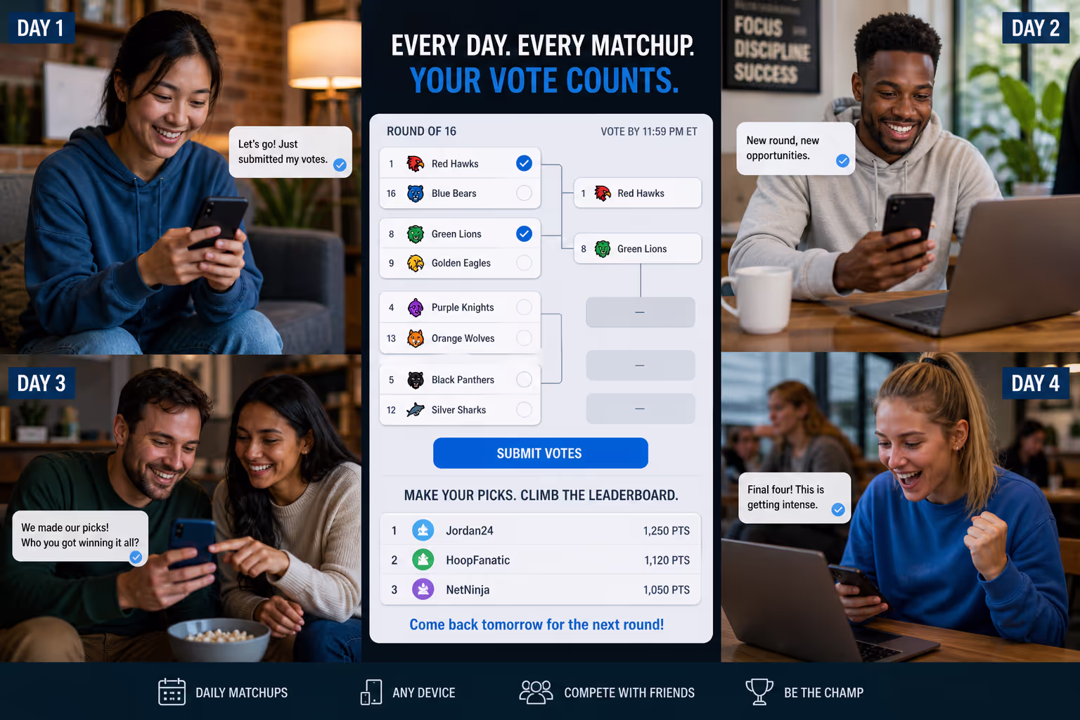Engagement via Brackets