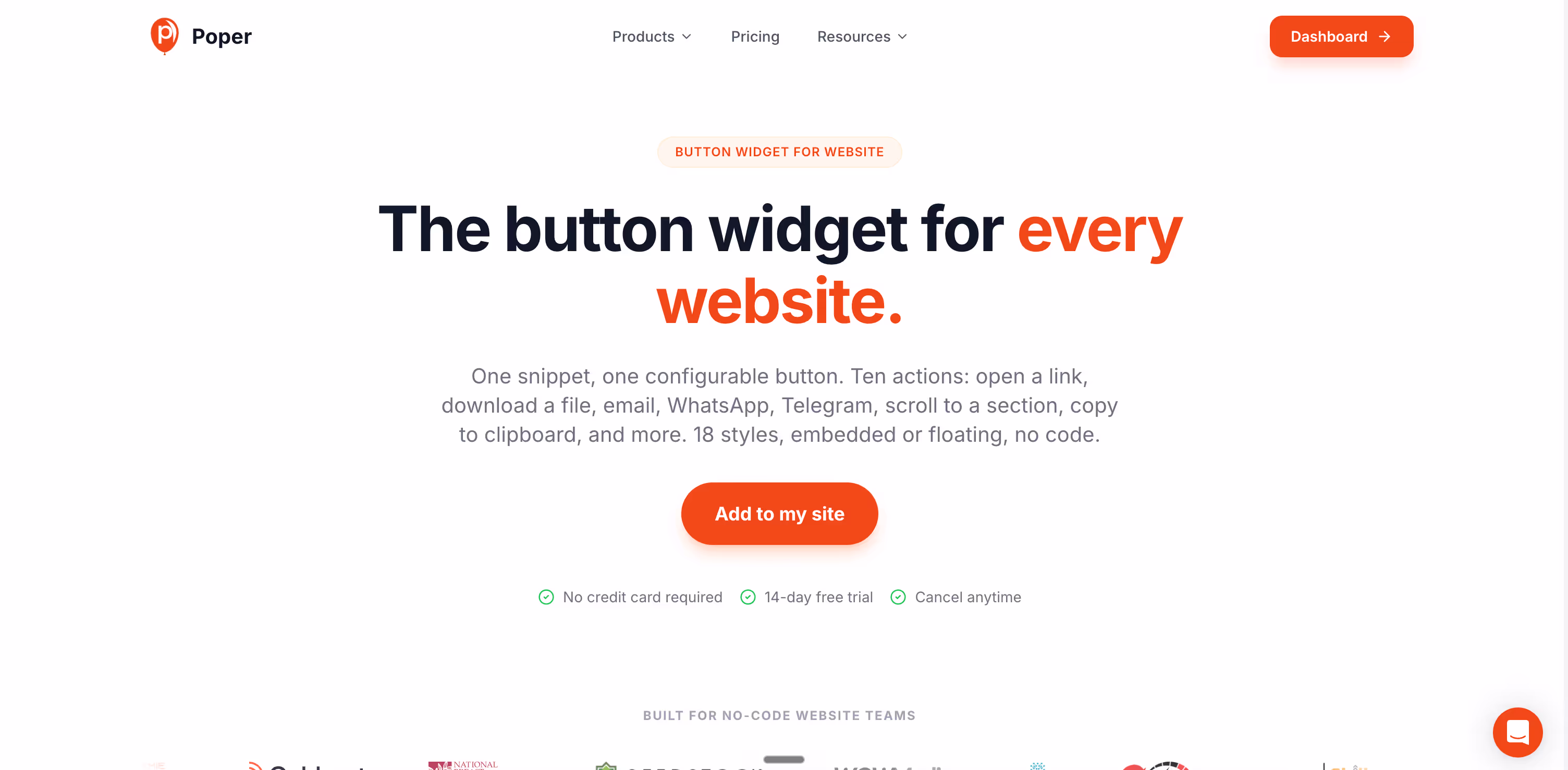 Poper's Button Widget