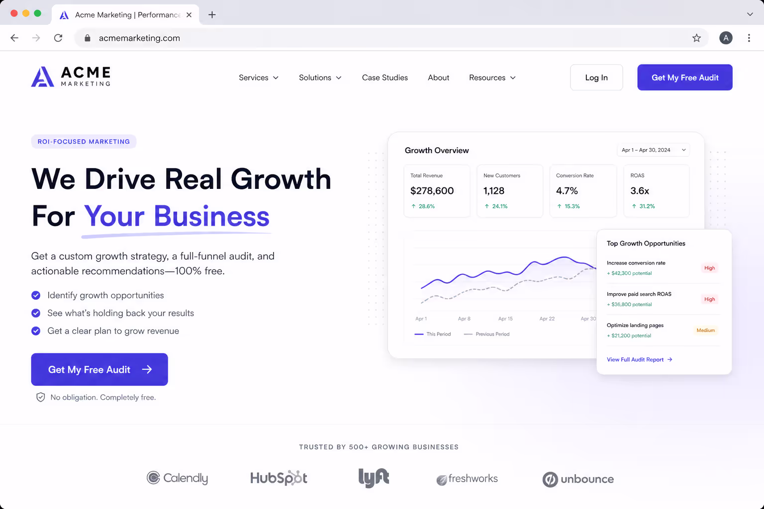 Get my free audit' - first-person ownership