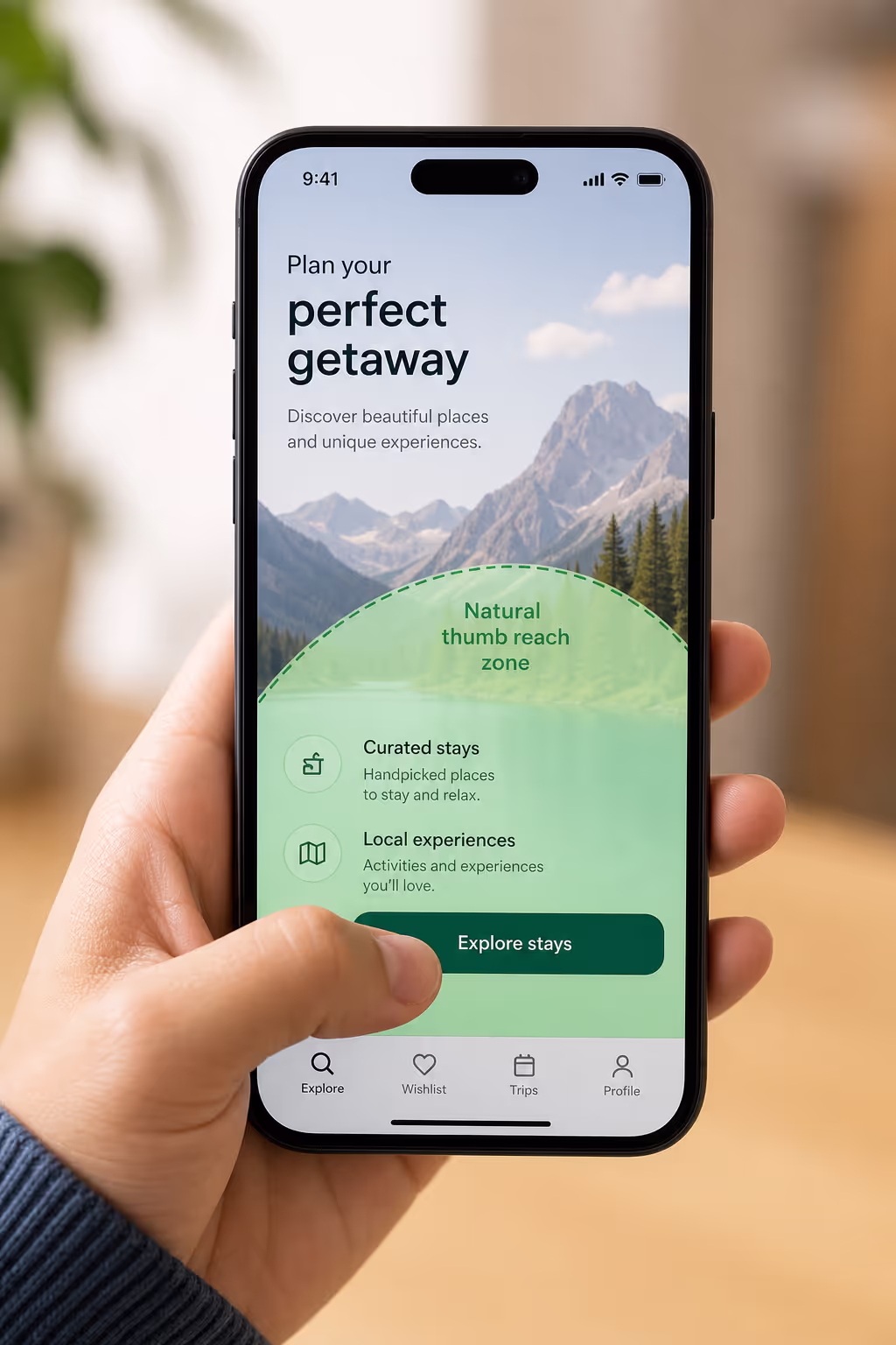 21. Keep the primary CTA above the thumb line on common phone sizes