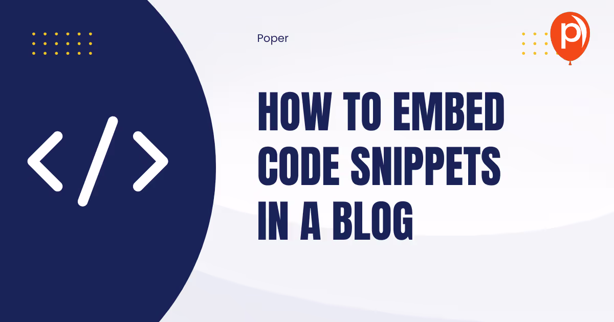 embed code snippet blog