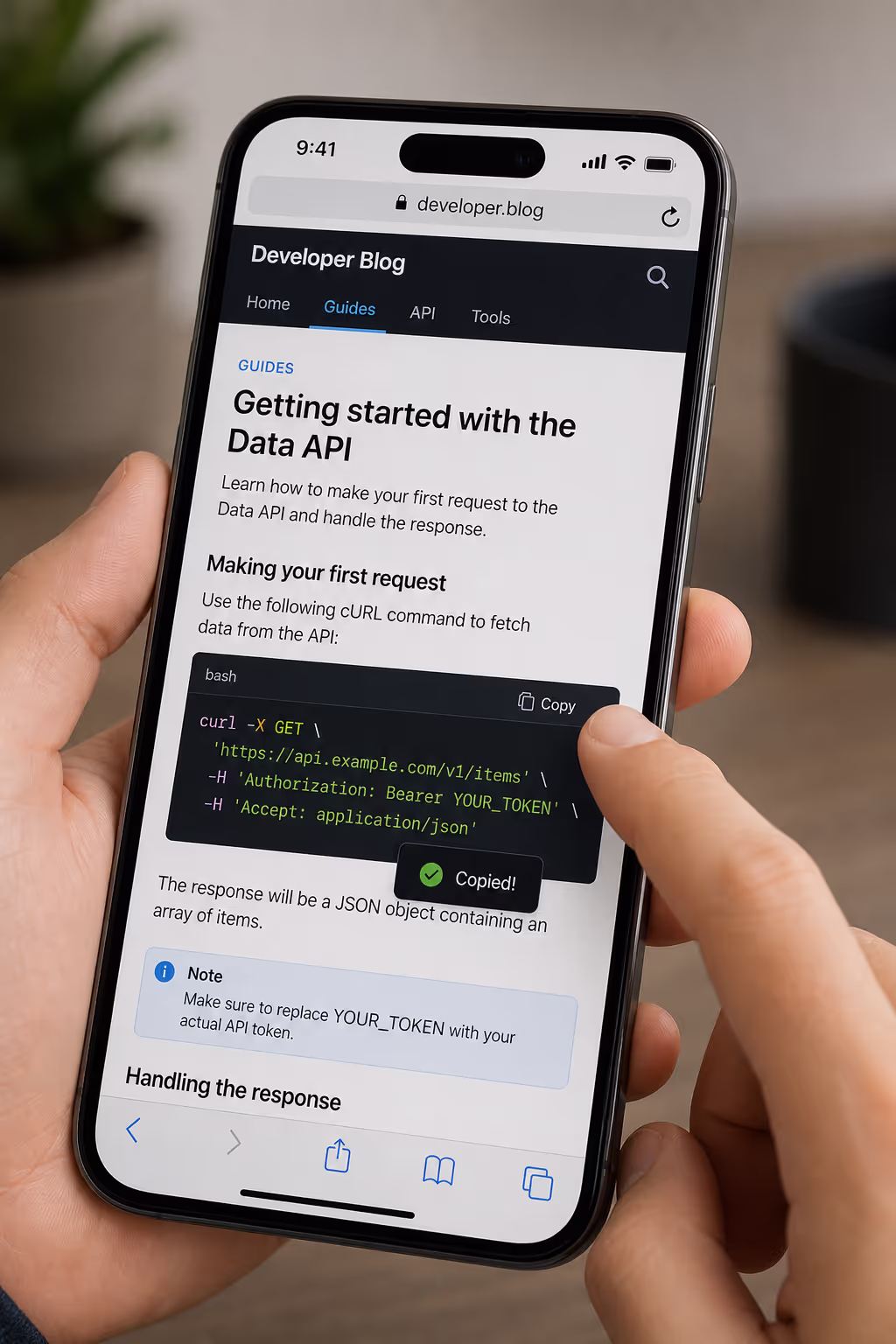 Copy button in Code Snippet