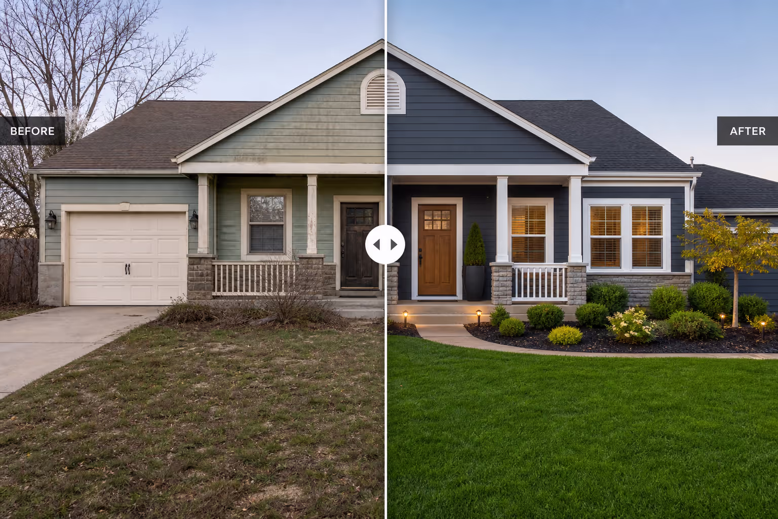 Before After Slider Real Estate Listing