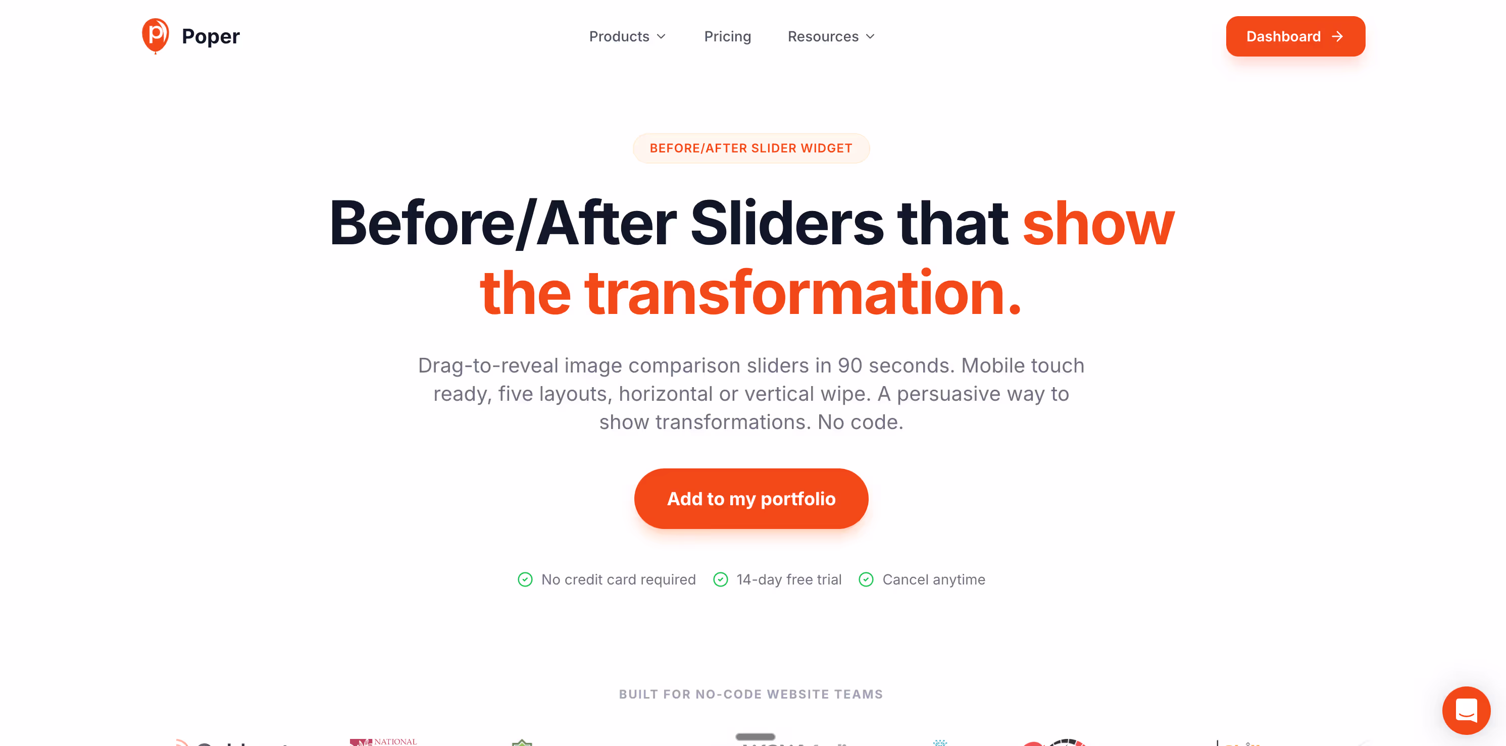 Poper's Before After Slider