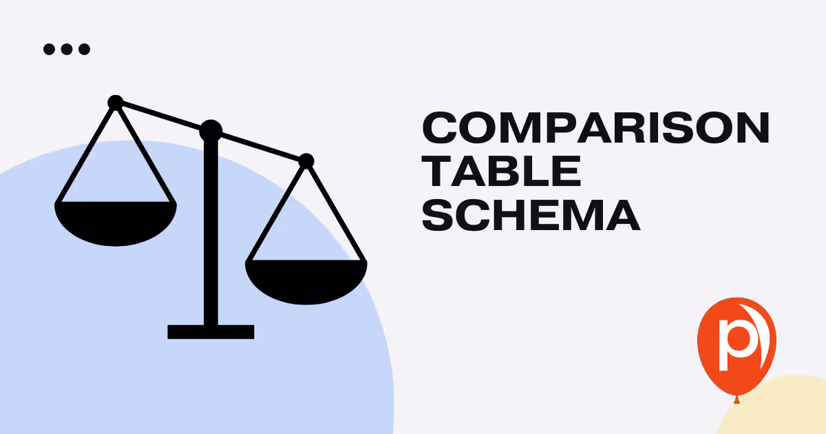 comparison table seo schema