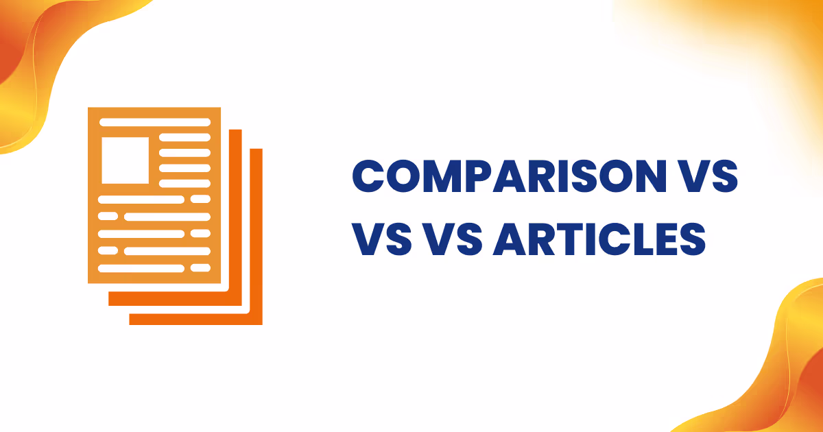 comparison vs vs vs articles