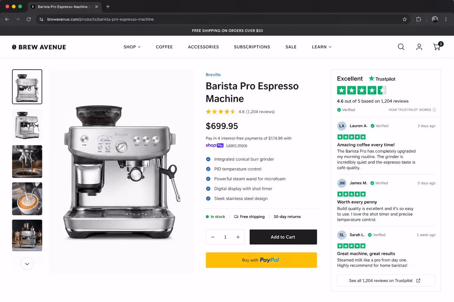 Showing Trustpilot reviews on checkout page
