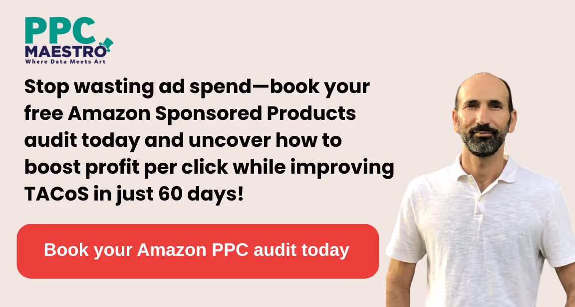 Amazon Sponsored Products Management Benefits Infographic showing Amazon Sponsored Products management benefits: reduce wasted ad spend, improve TACoS, increase profit per click.