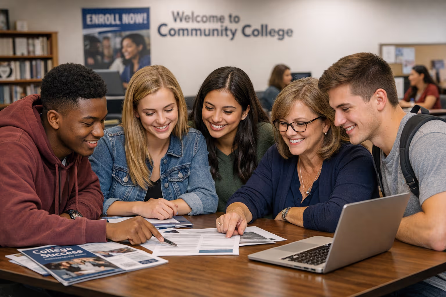 High school students in dual enrollment program supporting community college retention goals
