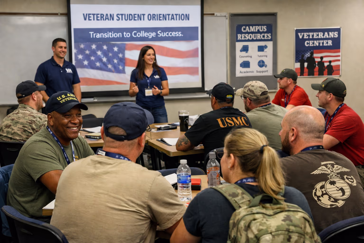 Supporting the Military-to-College Transition Through Veteran Pre-Orientation Veteran students participating in specialized pre-orientation program supporting military-to-college transition