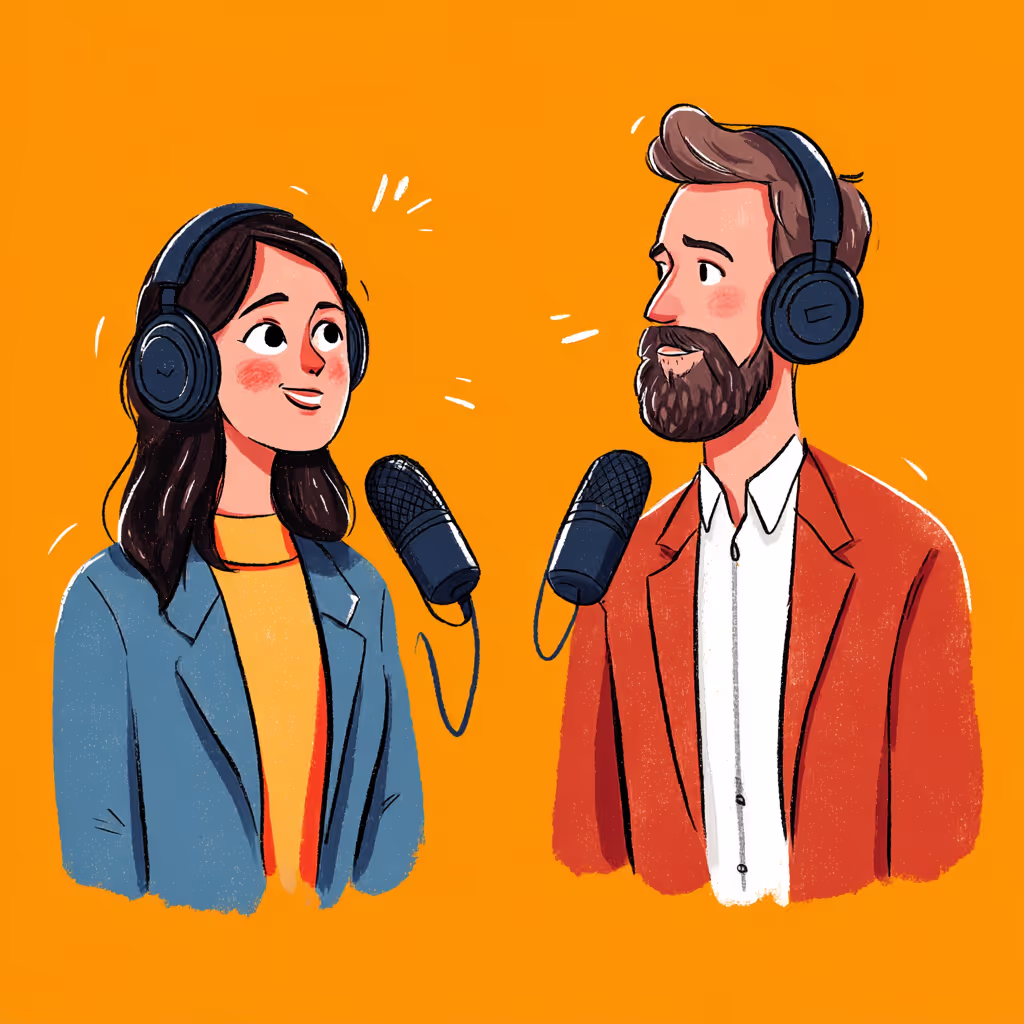 Abstract geometric pattern representing a podcast cover