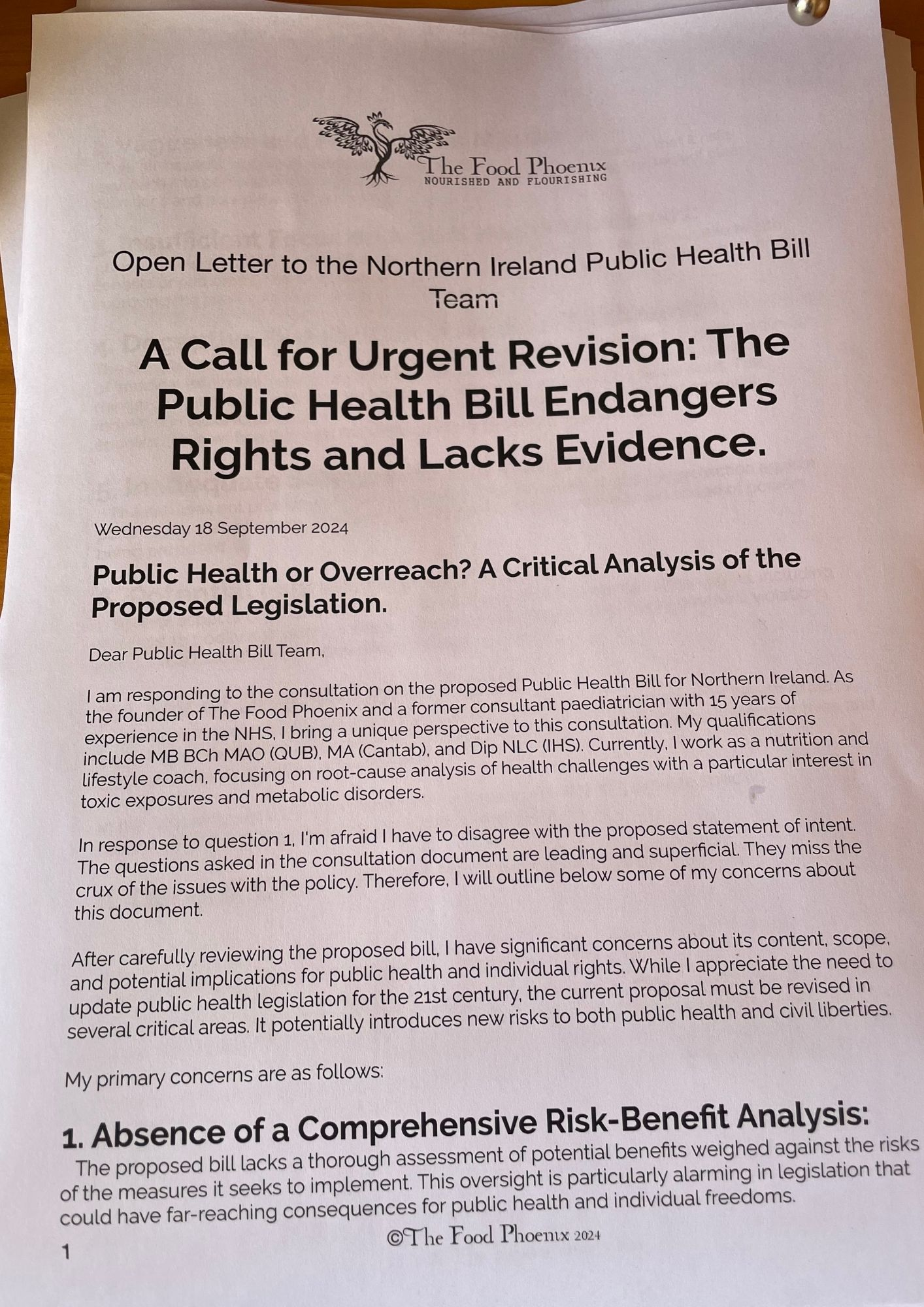 The Public Health Bill Endangers Rights and Lacks Evidence open letter The Public Health Bill Endangers Rights and Lacks Evidence open letter