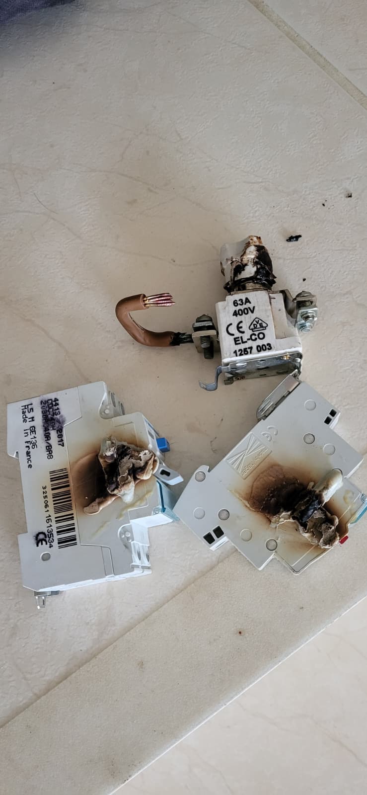 Melted fuses