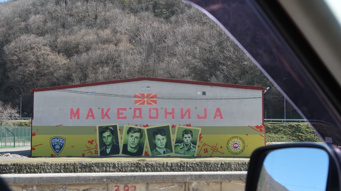 Konrad and Caro arriving in North Macedonia in their VW T4 Konrad and Caro arriving in North Macedonia in their VW T4