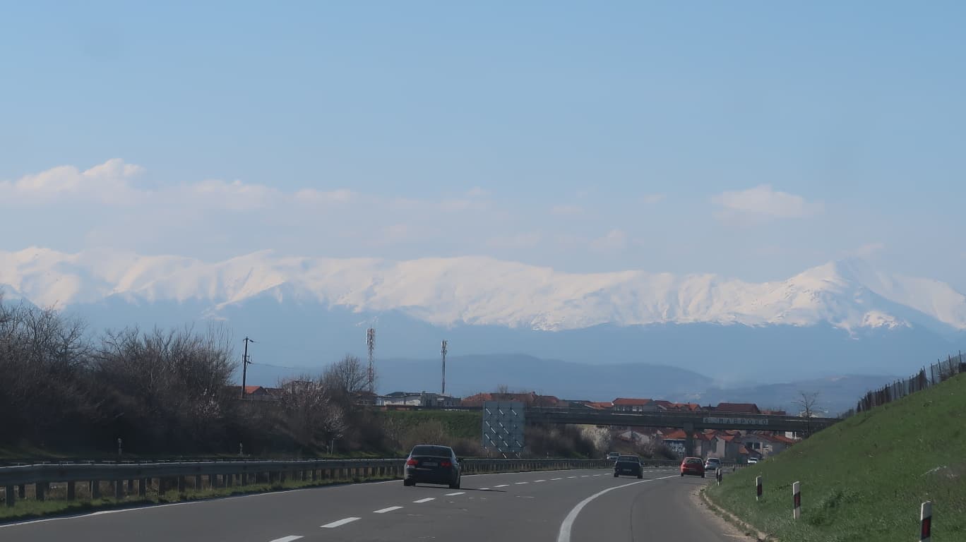 North Macedonia, Driving down the highway in our VW T4 North Macedonia, Driving down the highway in our VW T4