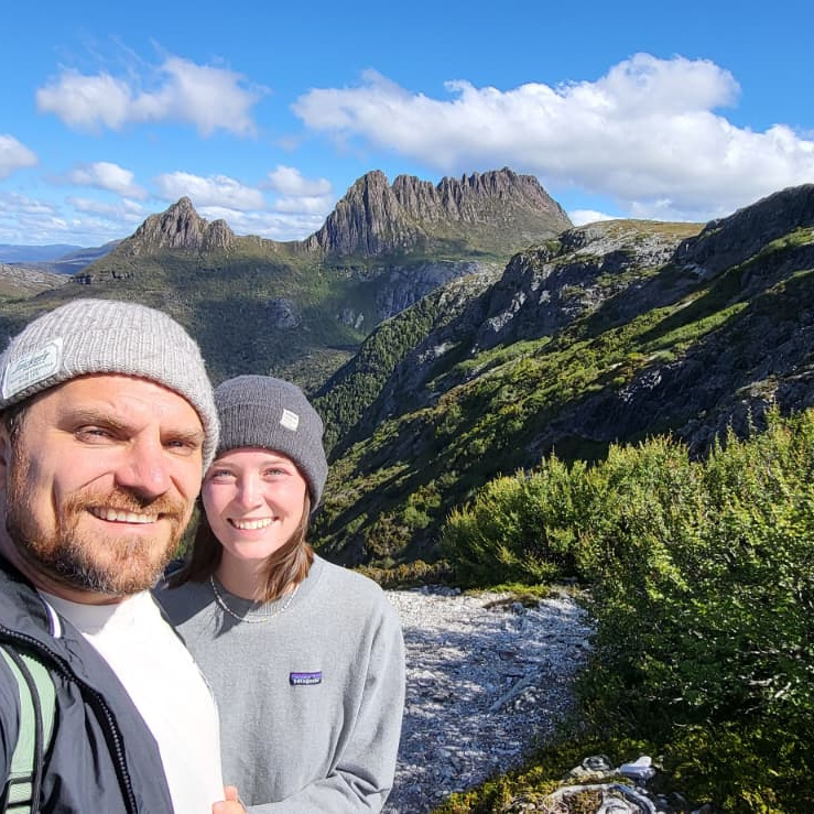Konrad and Caro at Cradle Mountain in Tasmania Konrad and Caro at Cradle Mountain in Tasmania
