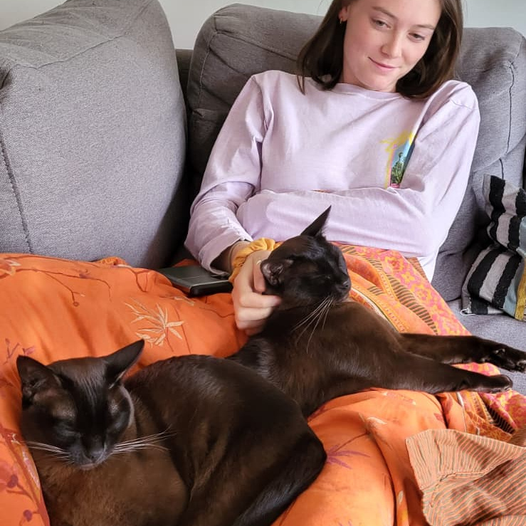 Caro looking after cats in Bochum