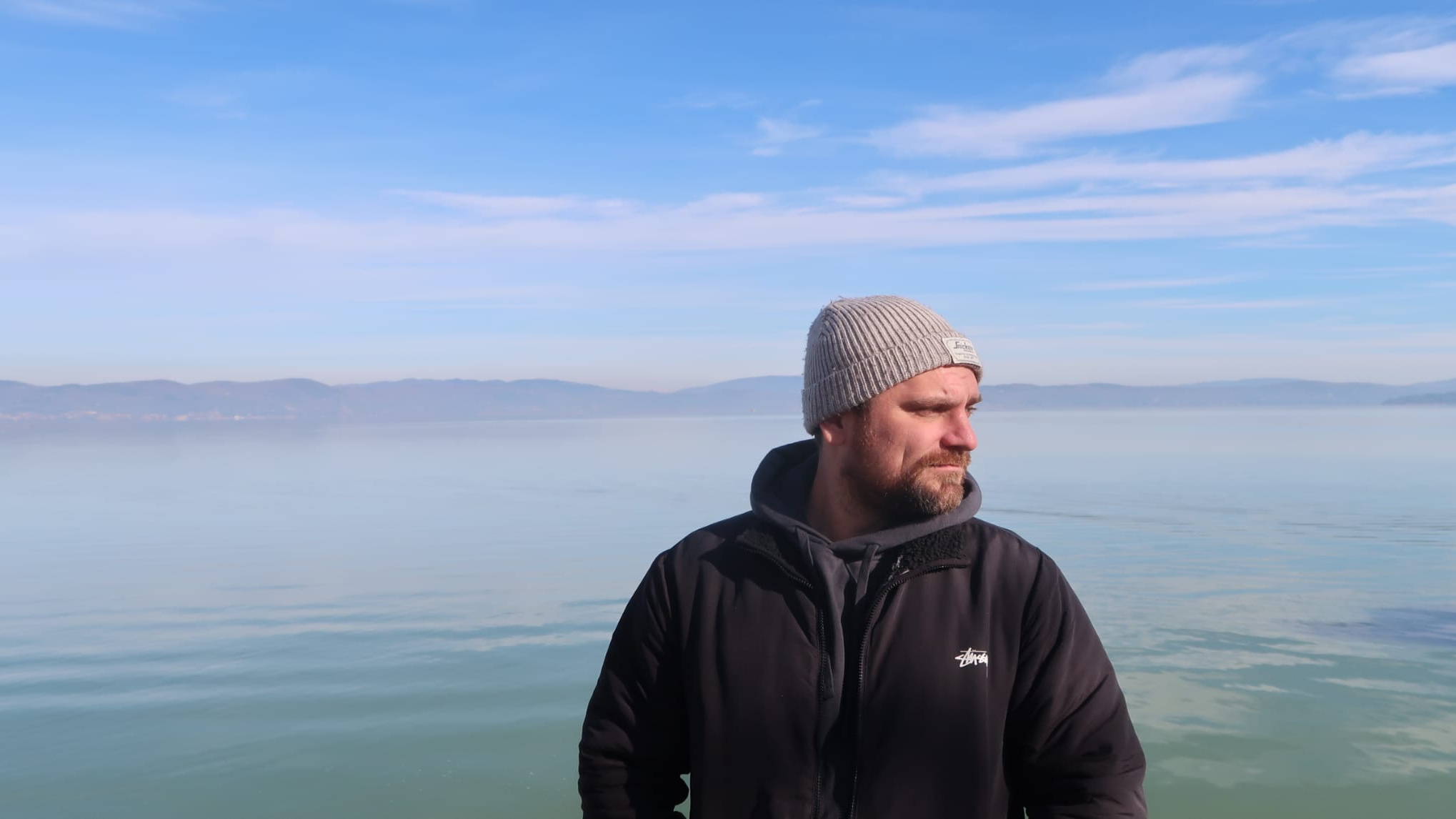 Konrad in Italy by a lake Konrad in Italy by a lake