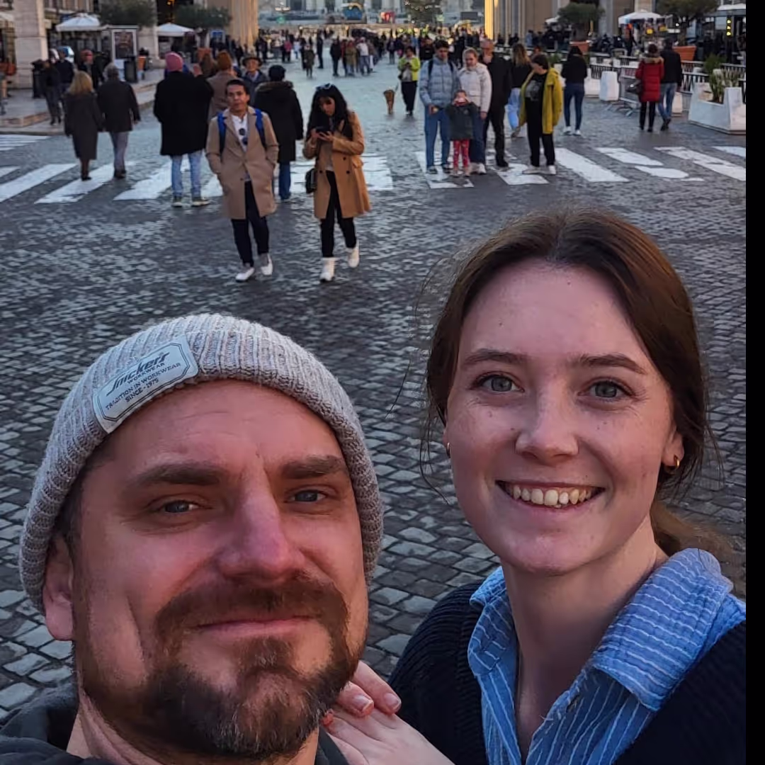 Konrad and Caro in Vatican City Konrad and Caro in Vatican City