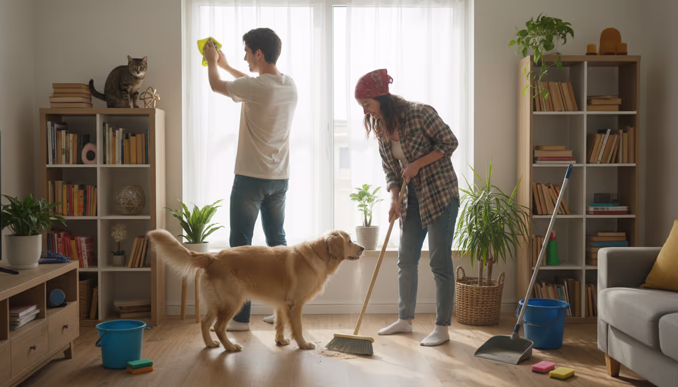 Cleaning the house after a house sit Cleaning the house after a house sit
