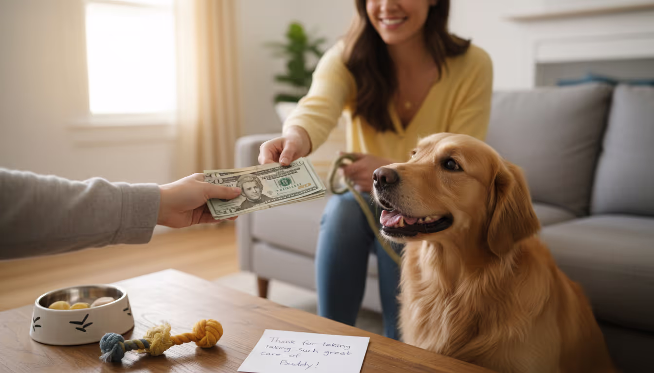 Getting a tip for house sitting